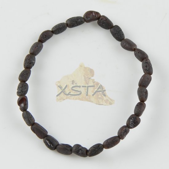 Small tiny amber beads bracelet raw cherry 18 cm